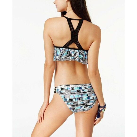 California‎ Waves Sea Glass Strappy Hipster Bikini Swim Bottoms XS - Picture 3 of 4